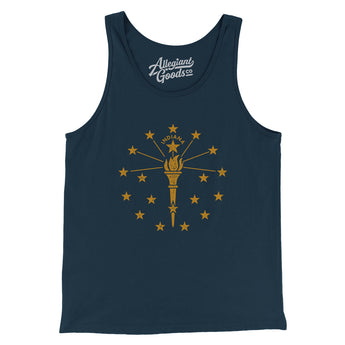 Indiana State Flag Men/Unisex Tank Top-Allegiant Goods Co. Vintage Sports Apparel