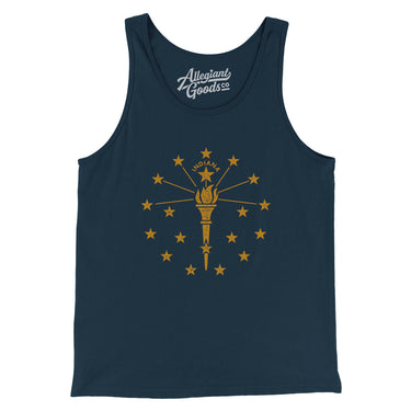 Indiana State Flag Men/Unisex Tank Top-Allegiant Goods Co. Vintage Sports Apparel