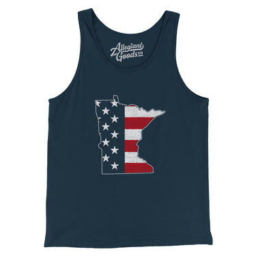 Minnesota American Flag Men/Unisex Tank Top-Allegiant Goods Co. Vintage Sports Apparel