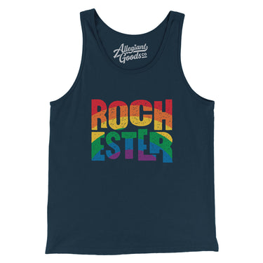 Rochester New York Pride Men/Unisex Tank Top-Allegiant Goods Co. Vintage Sports Apparel