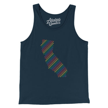 California Pride State Men/Unisex Tank Top-Allegiant Goods Co. Vintage Sports Apparel