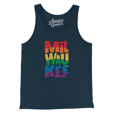 Milwaukee Wisconsin Pride Men/Unisex Tank Top-Allegiant Goods Co. Vintage Sports Apparel