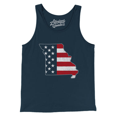 Missouri American Flag Men/Unisex Tank Top-Allegiant Goods Co. Vintage Sports Apparel