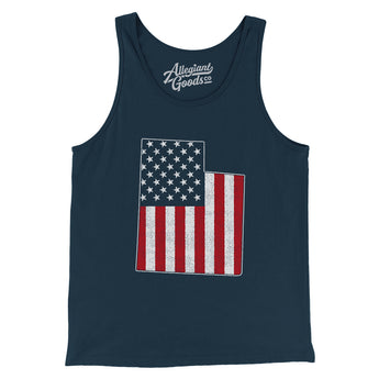 Utah American Flag Men/Unisex Tank Top-Allegiant Goods Co. Vintage Sports Apparel