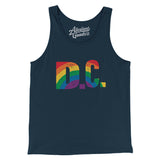 Washington D.C Pride Men/Unisex Tank Top-Navy-Allegiant Goods Co. Vintage Sports Apparel