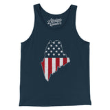 Maine American Flag Men/Unisex Tank Top-Allegiant Goods Co. Vintage Sports Apparel