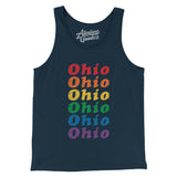 Ohio Pride Men/Unisex Tank Top-Navy-Allegiant Goods Co. Vintage Sports Apparel