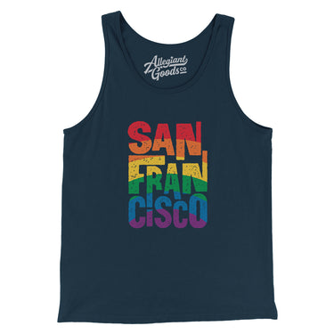 San Francisco California Pride Men/Unisex Tank Top-Allegiant Goods Co. Vintage Sports Apparel