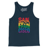 San Francisco California Pride Men/Unisex Tank Top-Navy-Allegiant Goods Co. Vintage Sports Apparel