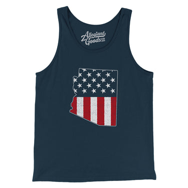Arizona American Flag Men/Unisex Tank Top-Allegiant Goods Co. Vintage Sports Apparel
