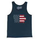Iowa American Flag Men/Unisex Tank Top-Allegiant Goods Co. Vintage Sports Apparel