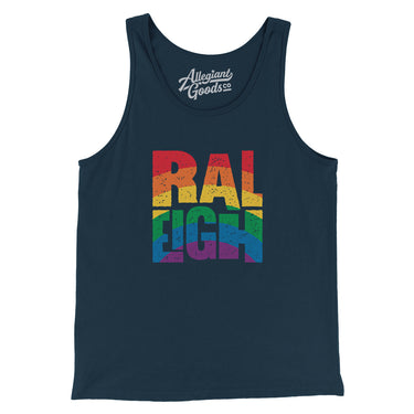 Raleigh North Carolina Pride Men/Unisex Tank Top-Allegiant Goods Co. Vintage Sports Apparel