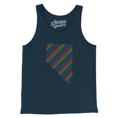 Nevada Pride State Men/Unisex Tank Top-Navy-Allegiant Goods Co. Vintage Sports Apparel