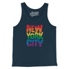 New York City Pride Men/Unisex Tank Top-Navy-Allegiant Goods Co. Vintage Sports Apparel