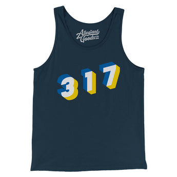 Indianapolis 317 Area Code Men/Unisex Tank Top-Allegiant Goods Co. Vintage Sports Apparel
