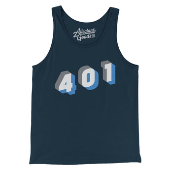 Rhode Island 401 Area Code Men/Unisex Tank Top-Allegiant Goods Co. Vintage Sports Apparel