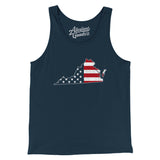 Virginia American Flag Men/Unisex Tank Top-Allegiant Goods Co. Vintage Sports Apparel