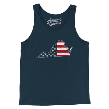Virginia American Flag Men/Unisex Tank Top-Allegiant Goods Co. Vintage Sports Apparel