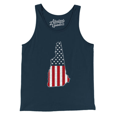 New Hampshire American Flag Men/Unisex Tank Top-Allegiant Goods Co. Vintage Sports Apparel