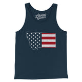 Montana American Flag Men/Unisex Tank Top-Allegiant Goods Co. Vintage Sports Apparel