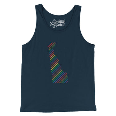 Delaware Pride State Men/Unisex Tank Top-Allegiant Goods Co. Vintage Sports Apparel