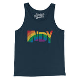 Indianapolis Indiana Pride Men/Unisex Tank Top-Allegiant Goods Co. Vintage Sports Apparel