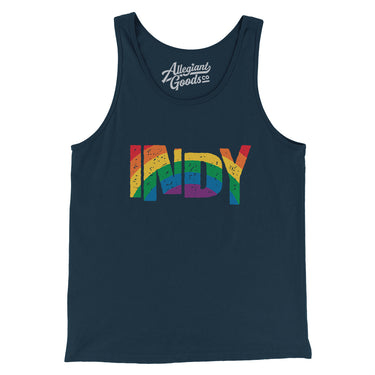 Indianapolis Indiana Pride Men/Unisex Tank Top-Allegiant Goods Co. Vintage Sports Apparel