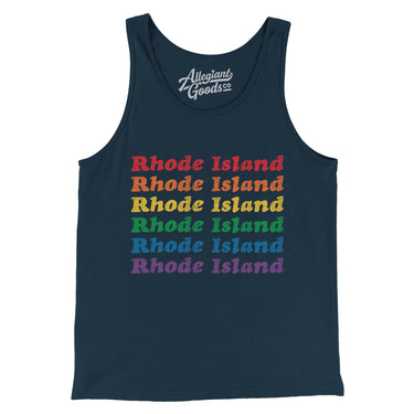 Rhode Island Pride Men/Unisex Tank Top-Allegiant Goods Co. Vintage Sports Apparel