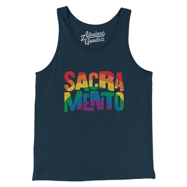Sacramento California Pride Men/Unisex Tank Top-Allegiant Goods Co. Vintage Sports Apparel