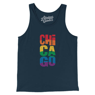 Chicago Illinois Pride Men/Unisex Tank Top-Allegiant Goods Co. Vintage Sports Apparel