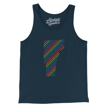 Vermont Pride State Men/Unisex Tank Top-Allegiant Goods Co. Vintage Sports Apparel