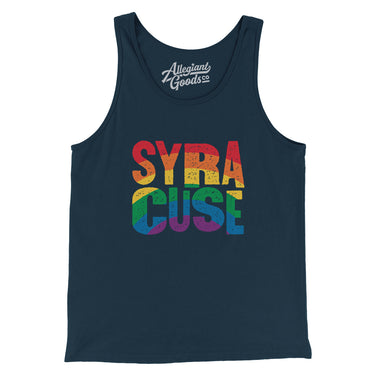 Syracuse New York Pride Men/Unisex Tank Top-Allegiant Goods Co. Vintage Sports Apparel
