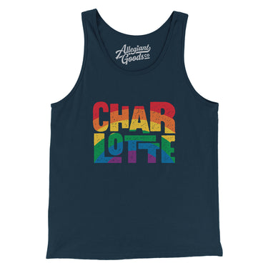 Charlotte North Carolina Pride Men/Unisex Tank Top-Allegiant Goods Co. Vintage Sports Apparel
