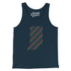 Indiana Pride State Men/Unisex Tank Top-Navy-Allegiant Goods Co. Vintage Sports Apparel