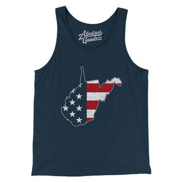 West Virginia American Flag Men/Unisex Tank Top-Allegiant Goods Co. Vintage Sports Apparel