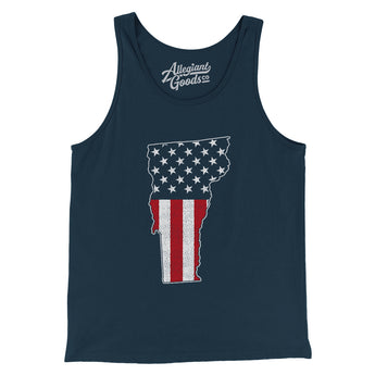 Vermont American Flag Men/Unisex Tank Top-Allegiant Goods Co. Vintage Sports Apparel