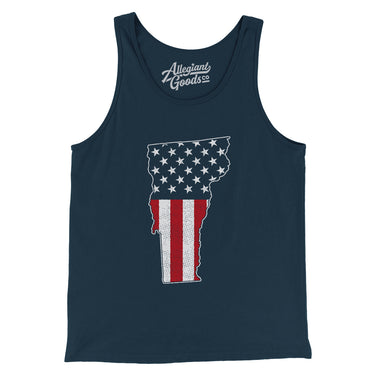 Vermont American Flag Men/Unisex Tank Top-Allegiant Goods Co. Vintage Sports Apparel