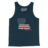 Louisiana American Flag Men/Unisex Tank Top-Allegiant Goods Co. Vintage Sports Apparel