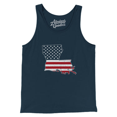 Louisiana American Flag Men/Unisex Tank Top-Allegiant Goods Co. Vintage Sports Apparel