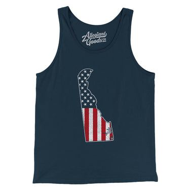 Delaware American Flag Men/Unisex Tank Top-Allegiant Goods Co. Vintage Sports Apparel