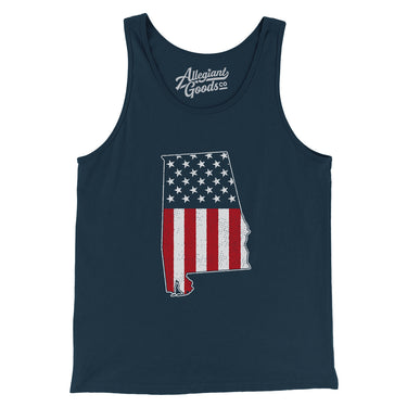 Alabama American Flag Men/Unisex Tank Top-Allegiant Goods Co. Vintage Sports Apparel
