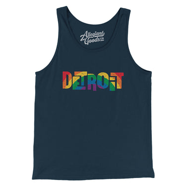 Detroit Michigan Pride Men/Unisex Tank Top-Allegiant Goods Co. Vintage Sports Apparel