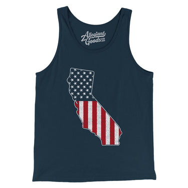 California American Flag Men/Unisex Tank Top-Allegiant Goods Co. Vintage Sports Apparel