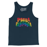 Philadelphia Pennsylvania Pride Men/Unisex Tank Top-Navy-Allegiant Goods Co. Vintage Sports Apparel