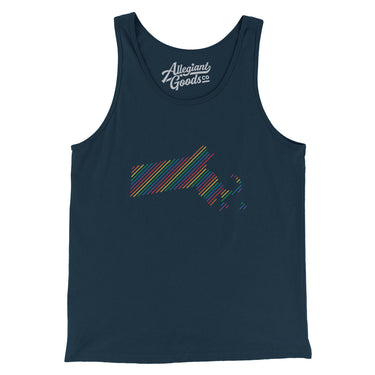 Massachusetts Pride State Men/Unisex Tank Top-Allegiant Goods Co. Vintage Sports Apparel