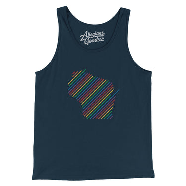 Wisconsin Pride State Men/Unisex Tank Top-Allegiant Goods Co. Vintage Sports Apparel