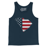 South Carolina American Flag Men/Unisex Tank Top-Allegiant Goods Co. Vintage Sports Apparel