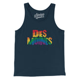 Des Moines Iowa Pride Men/Unisex Tank Top-Allegiant Goods Co. Vintage Sports Apparel