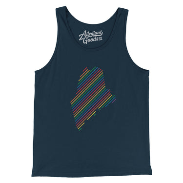 Maine Pride State Men/Unisex Tank Top-Allegiant Goods Co. Vintage Sports Apparel
