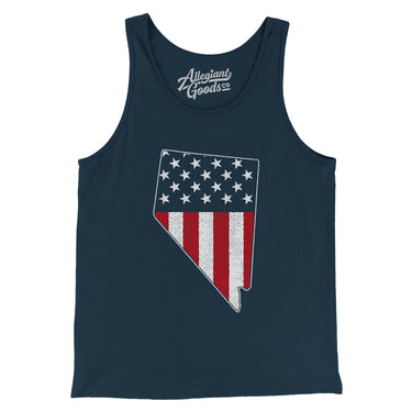 Nevada American Flag Men/Unisex Tank Top-Allegiant Goods Co. Vintage Sports Apparel